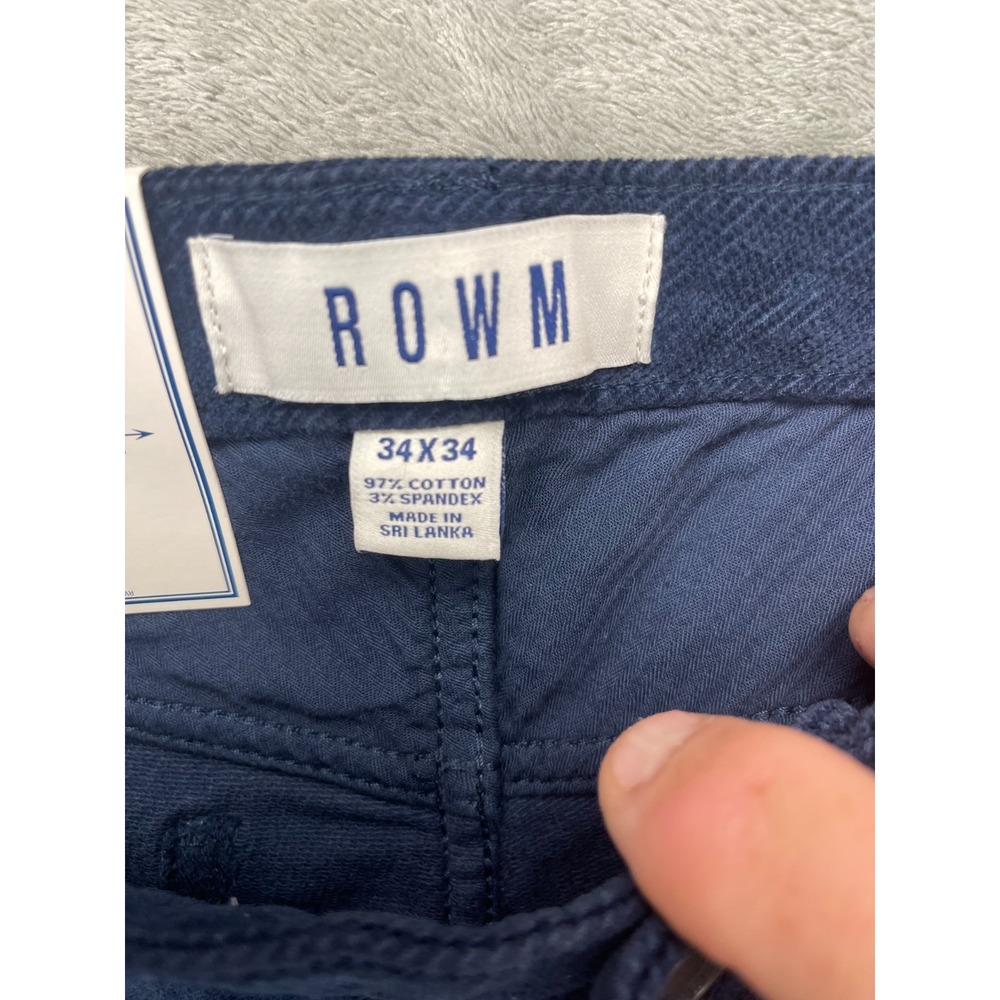 NWT ROWM Men's Corduroy Pants 34x34 (Real 34x33) Navy Comfy Casual‎ Office Work - Picture 7 of 12